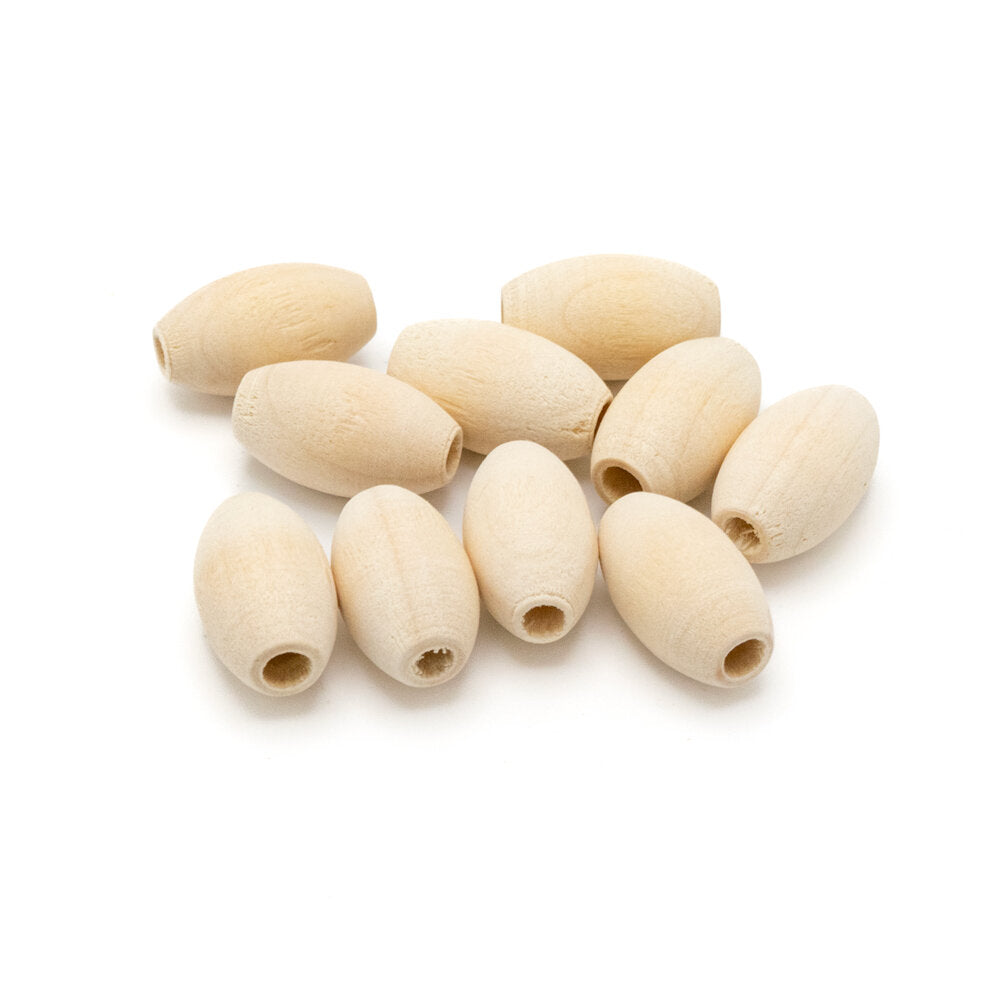 Beads Wooden Oval 20 x 12mm Pack of 10