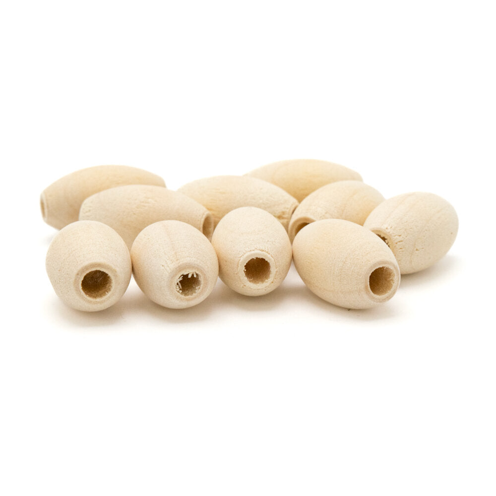Beads Wooden Oval 20 x 12mm Pack of 10