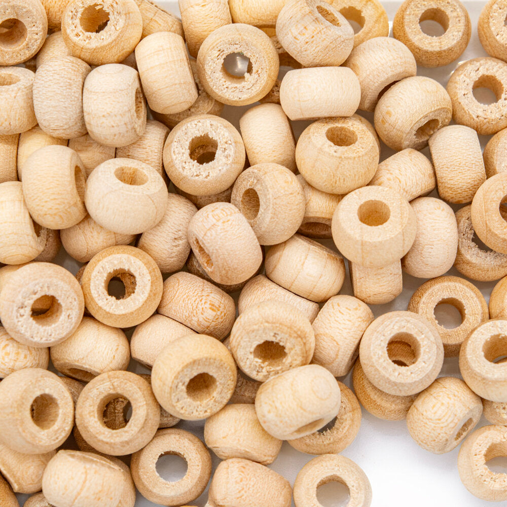 Beads Wooden Barrel Shape 10 x 6mm Pack of 100