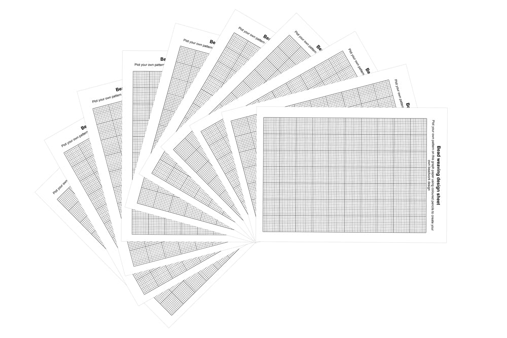 Bead Weaving Design Sheet A4 Pack of 10