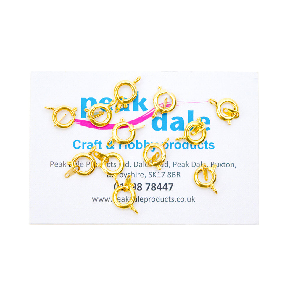 Bolt Rings 9 mm Gilt Plated Pack of 12