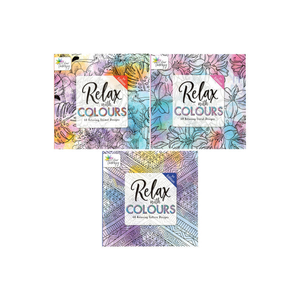 Colouring Book Colour Therapy S1 - 3 Assorted