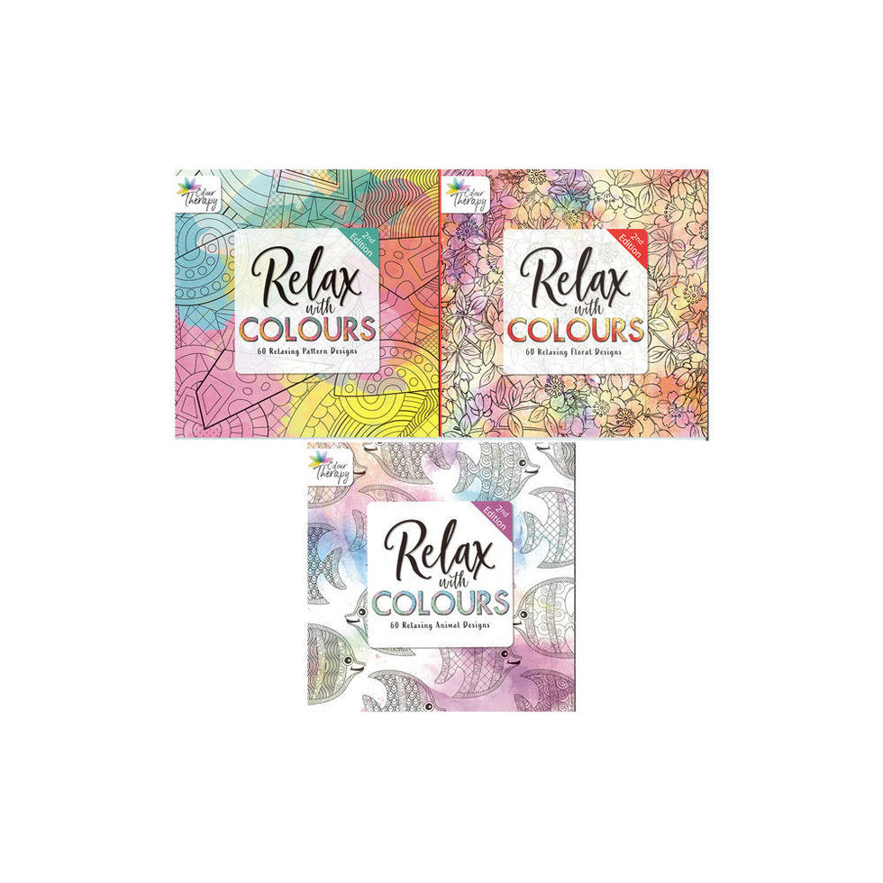 Colouring Book Colour Therapy S2 - 3 Assorted