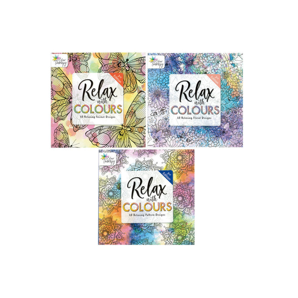 Colouring Book Colour Therapy S3 - 3 Assorted