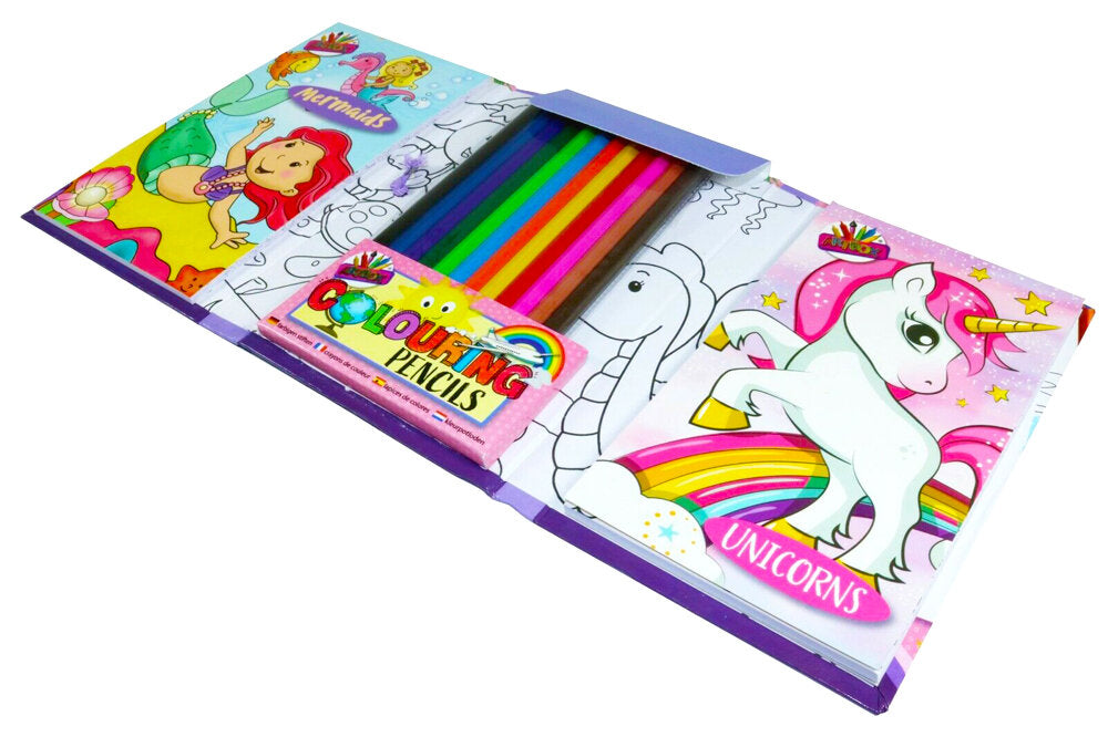 Travel Colouring Set Mermaid & Unicorns