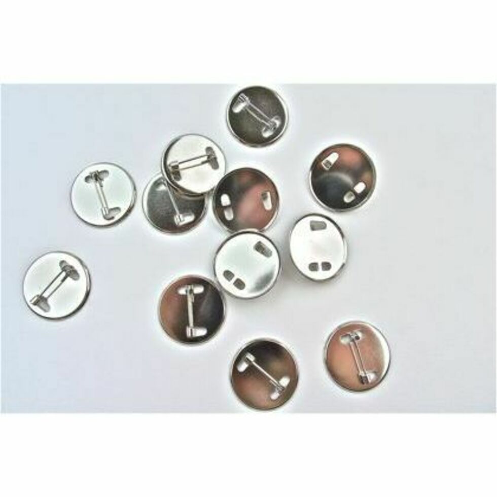 Inset Brooch Mounts Nickel Plated Pack of 12