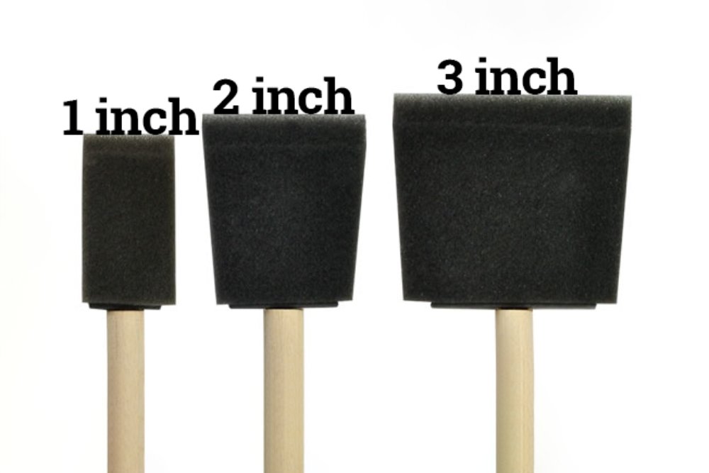 Foam Brushes 75mm (3inch) Pack of 10