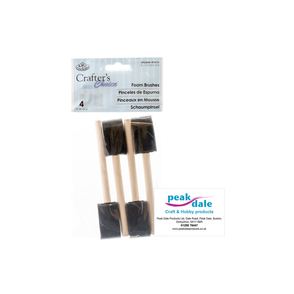 Foam Brushes 25mm (1inch) Set of 4
