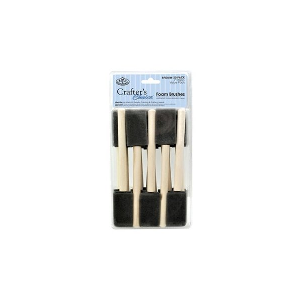 Foam Brushes 25mm (1inch) Pack of 20