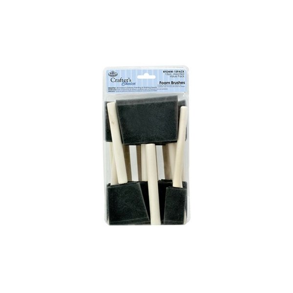 Foam Brushes 25, 50, 75mm Pack of 15
