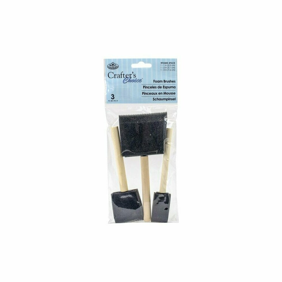 Foam Brushes 25, 50, 75mm Set of 3