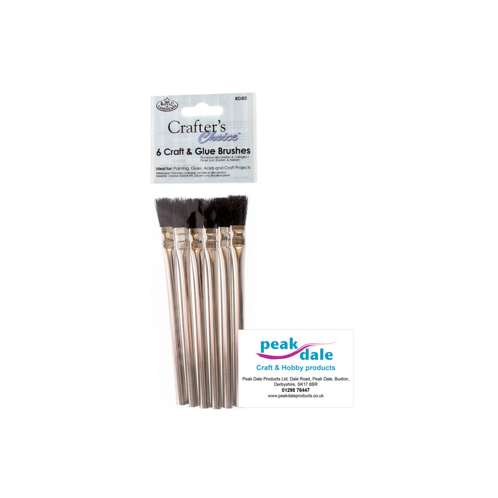 Craft & Glue Brushes Pack of 6