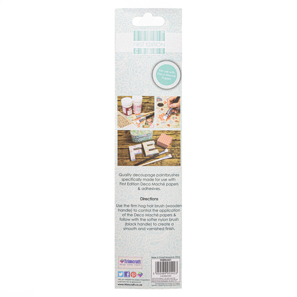 Brush Set First Edition Paper Mache 2 brushes