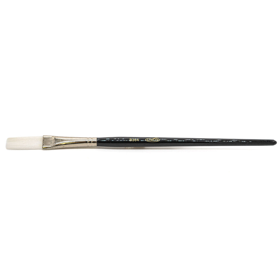 Paint Brush Flat 1cm White Nylon