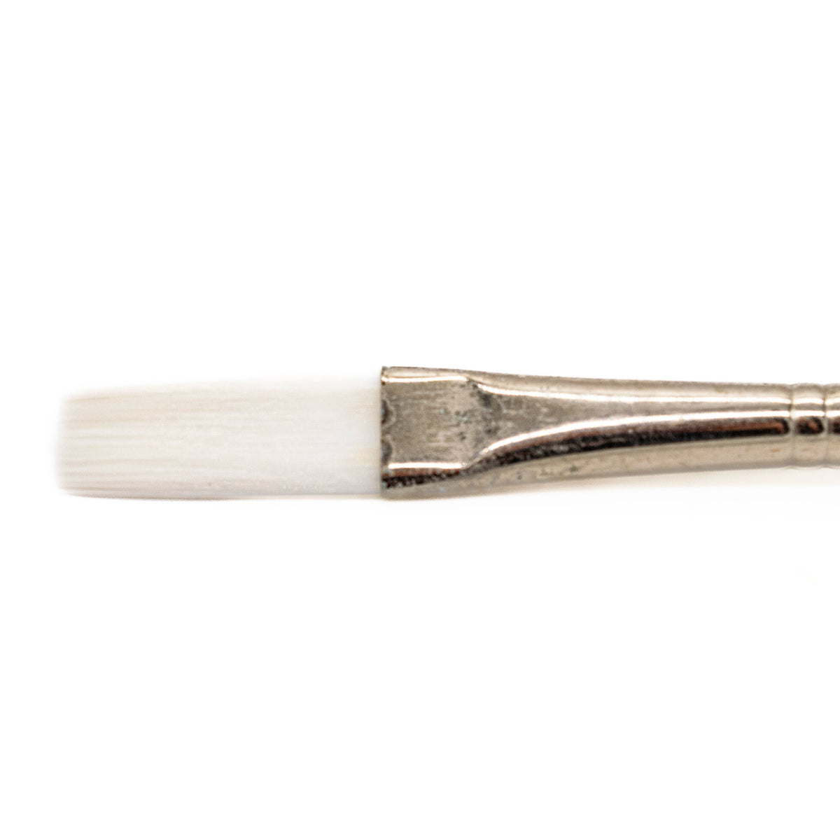 Paint Brush Flat 1cm White Nylon