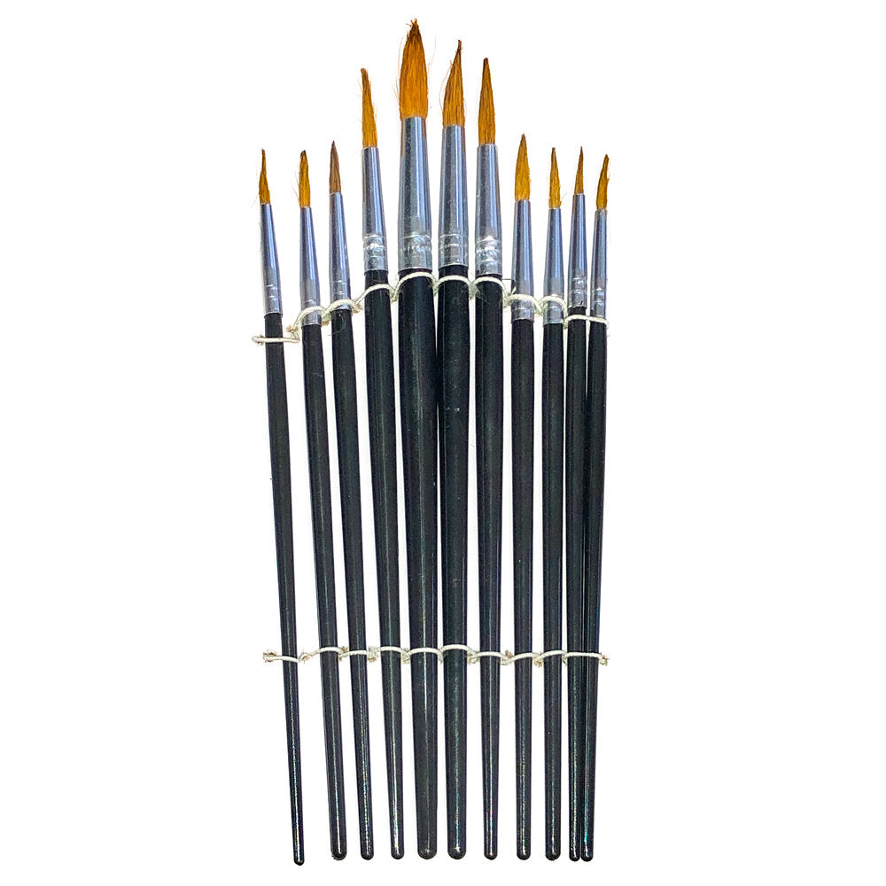 Natural Artist Brush Set Pack of 12 assorted