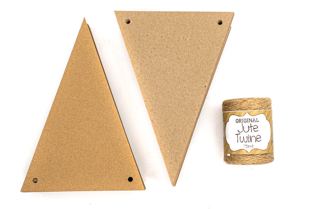 Bunting Eco Brown Kraft Board Pack 300 + Jute
