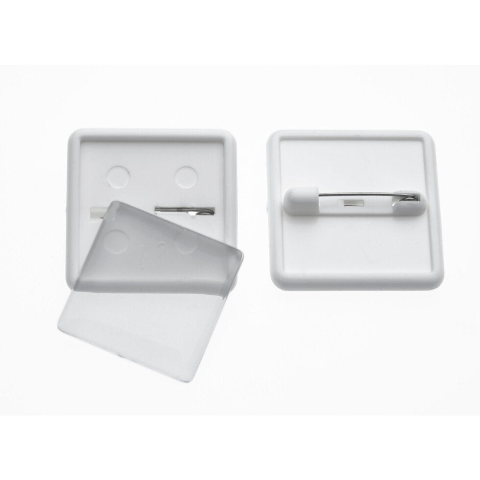 Button Badge Square 25mm Pack of 10