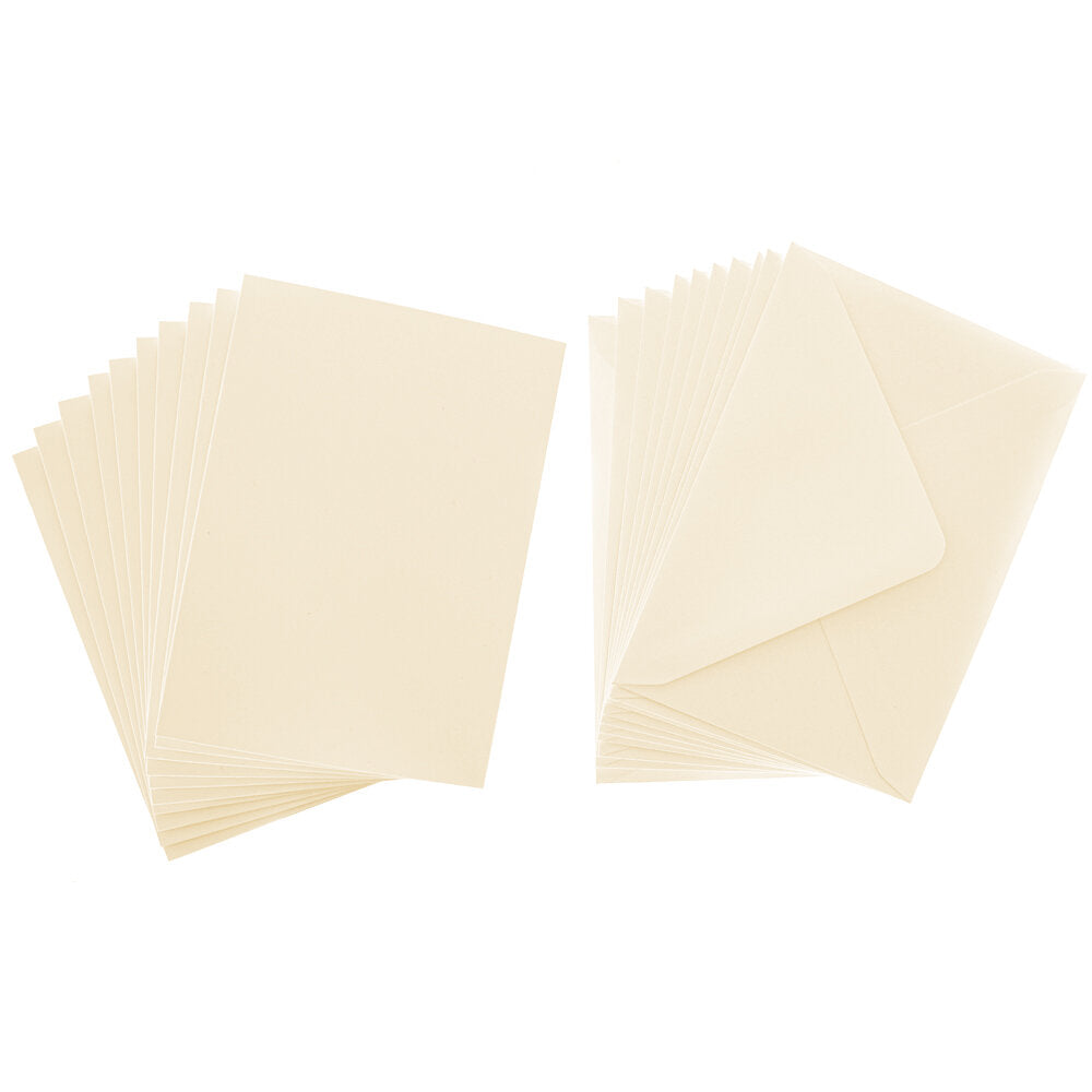 Cards A6 - BLANK Three Fold Cream Pack of 10