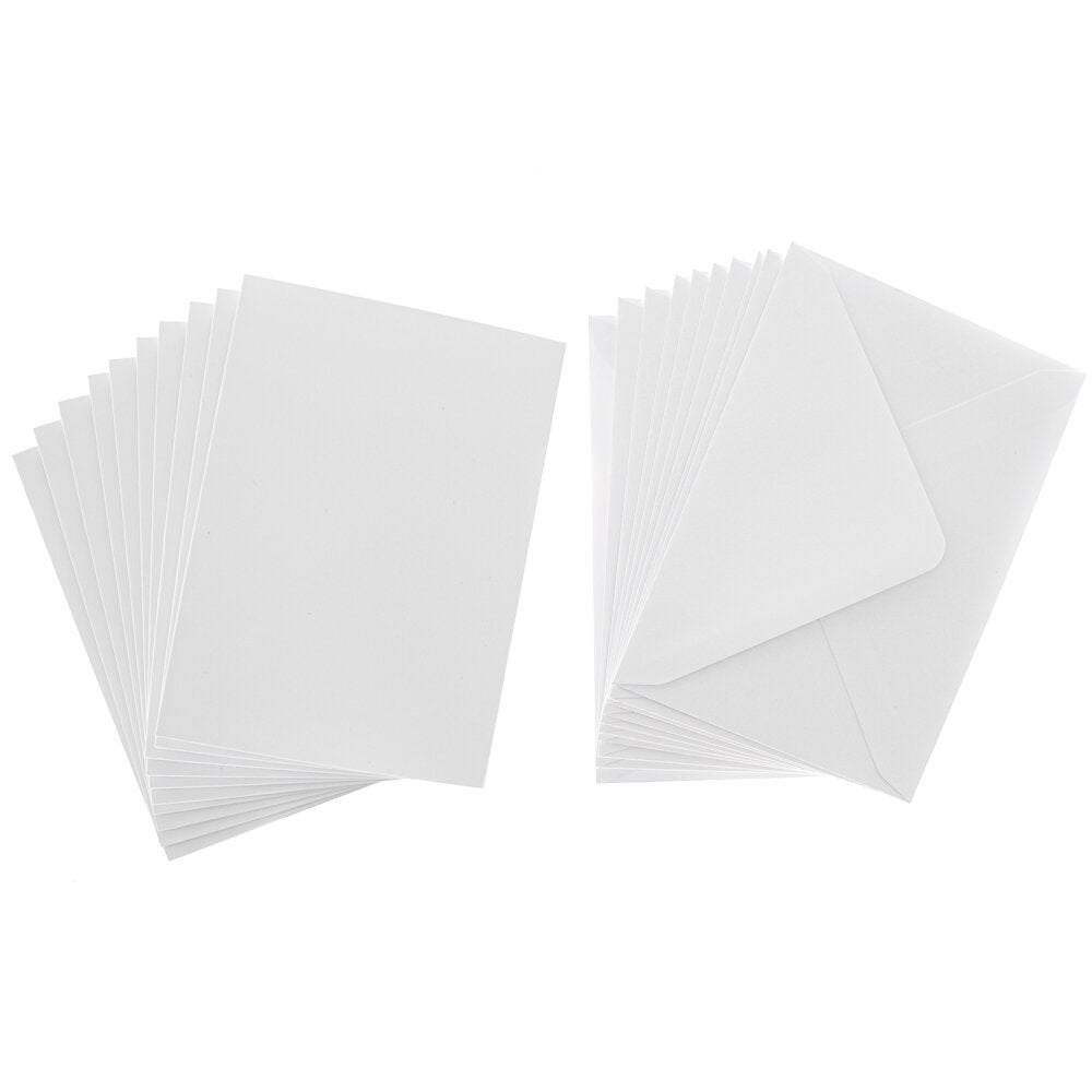 Cards A6 - BLANK Three Fold White Pack of 10