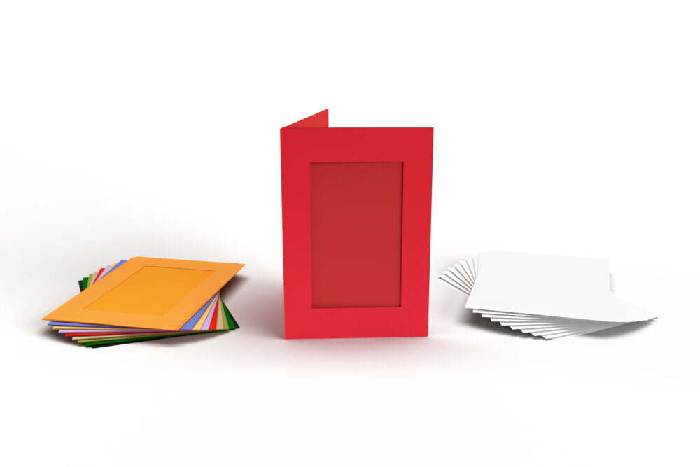 Cards Mini Assorted with Rectangle Aperture 3 Fold Pack 10 - M-6