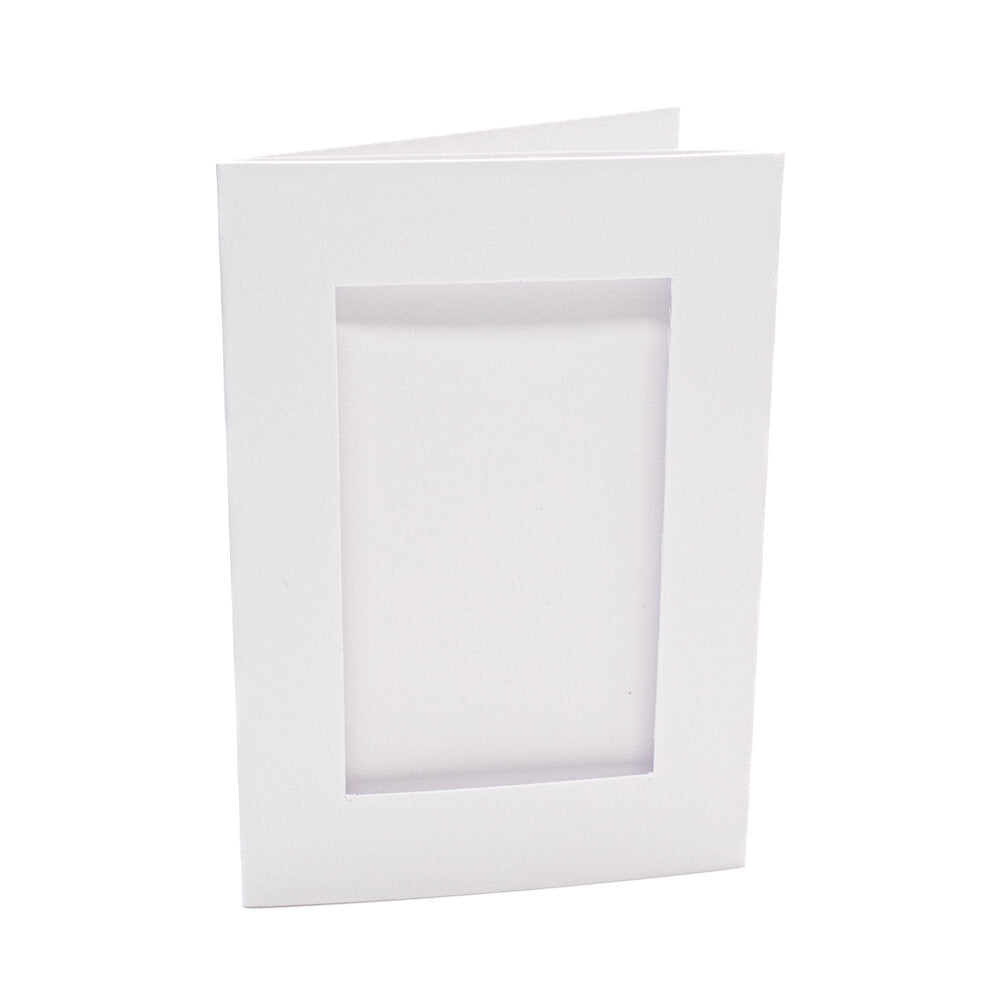 Cards Mini White with Rectangle Aperture Pack of 10 - M-3