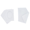 Cards Mini White with Oval Aperture Pack of 10 - M-1