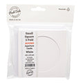 Cards Small Square White with Round Aperture Pack of 10 - SS-1