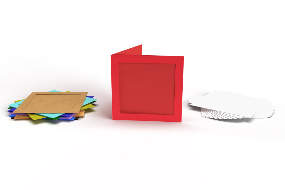 Cards Small Square Assorted with Square Aperture Pack 10 - SS-6