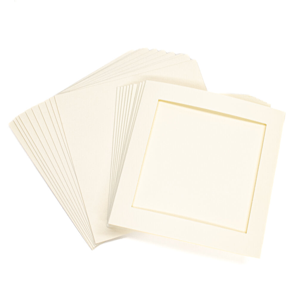 Cards Small Square Cream with Square Aperture Pack of 10 - SS-4