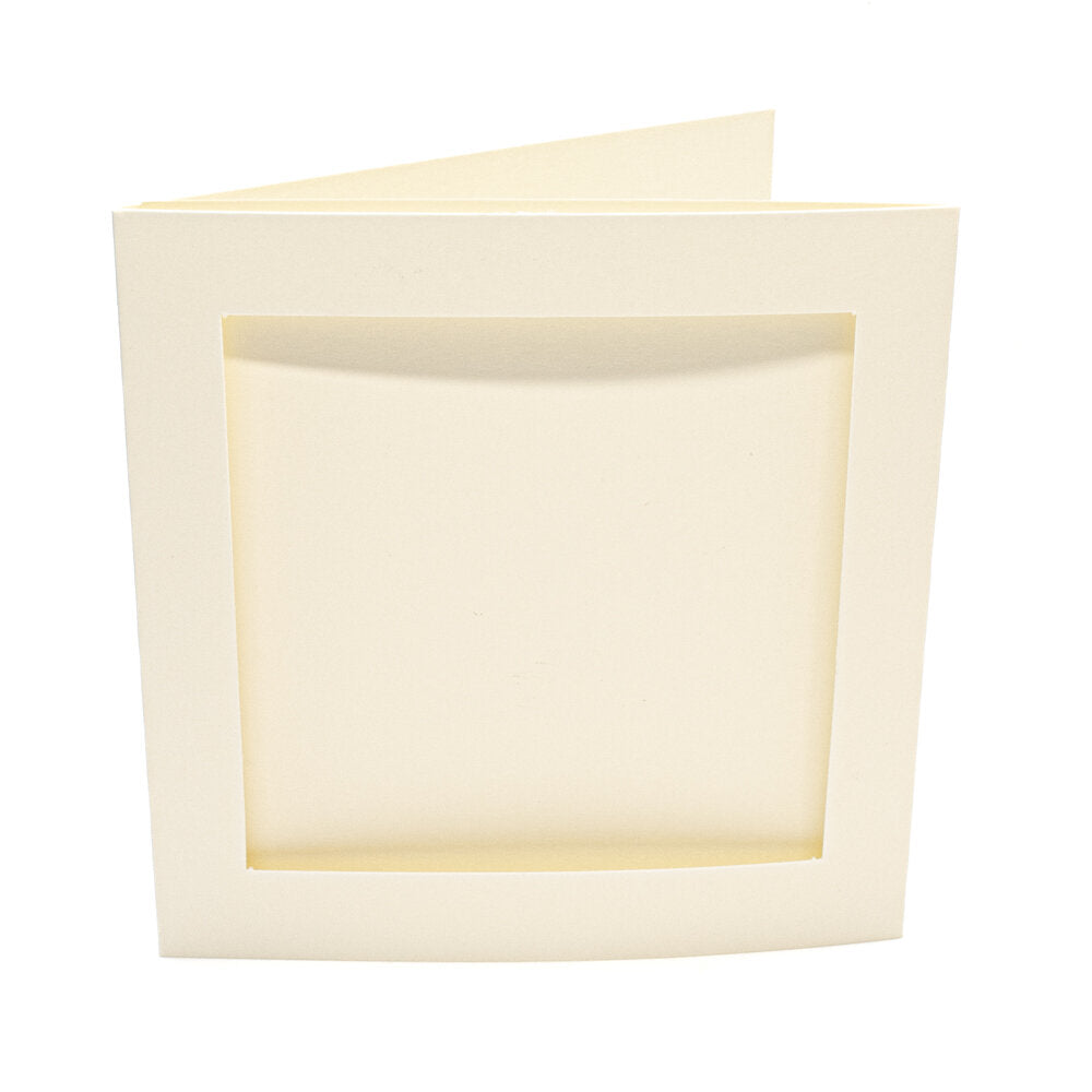 Cards Small Square Cream with Square Aperture Pack of 10 - SS-4