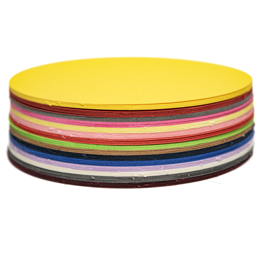 Card Circles 90mm dia Assorted Colours Pack 75