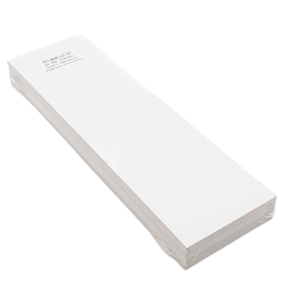 Construction Card White 1.2mm 10x33cm Pack of 25