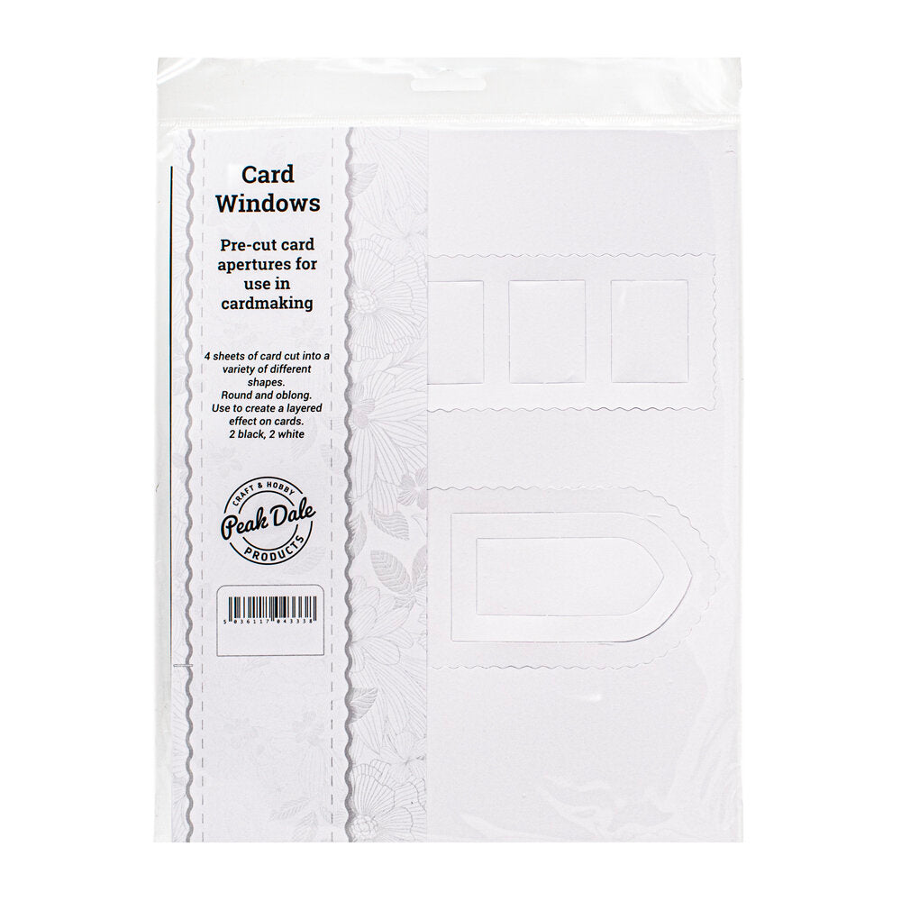 Card Window Pack Black/White Assorted Pack of 4