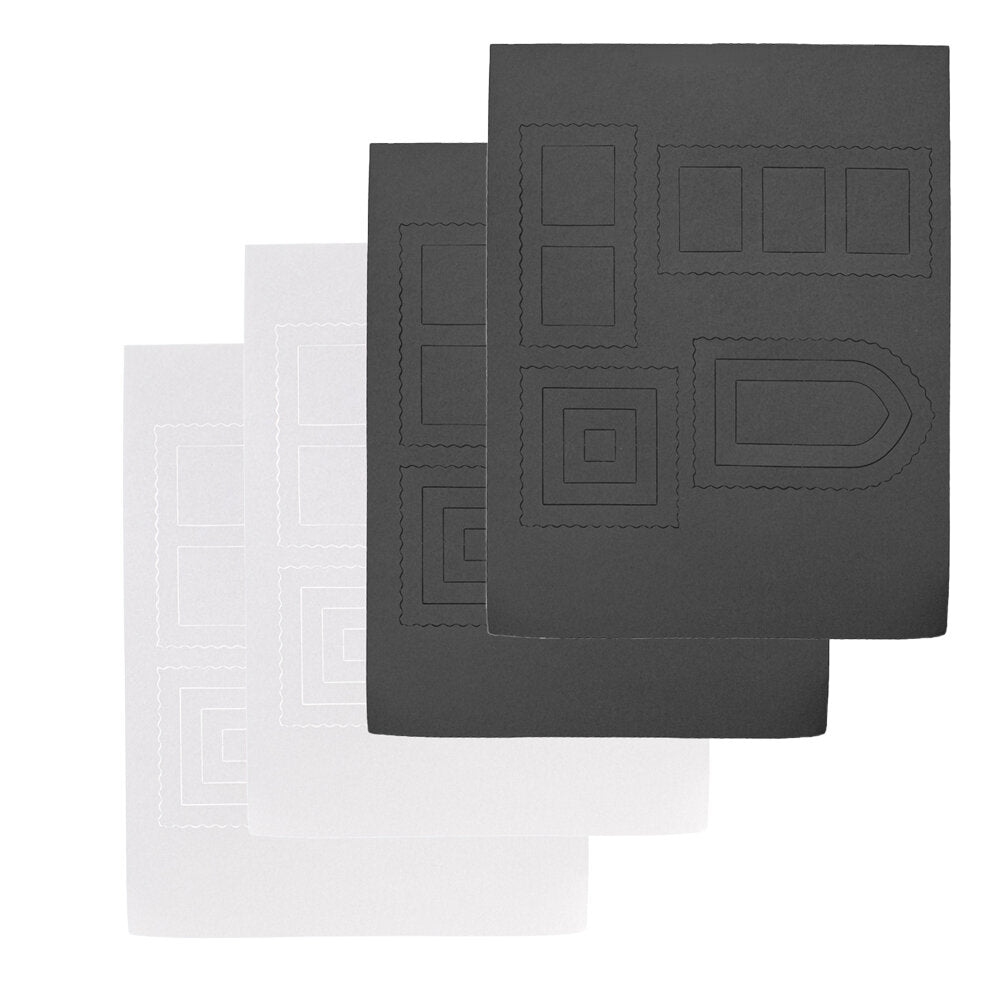 Card Window Pack Black/White Assorted Pack of 4