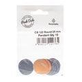 CB122 Round 25 mm Copper Pendant 10 Pack