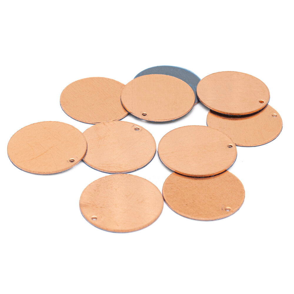CB122 Round 25 mm Copper Pendant 10 Pack