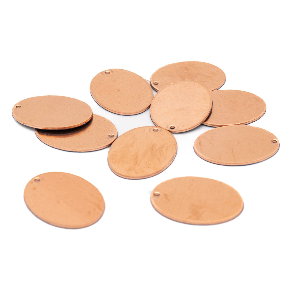 CB123 Oval 19x25 mm Copper Pendant 10 Pack