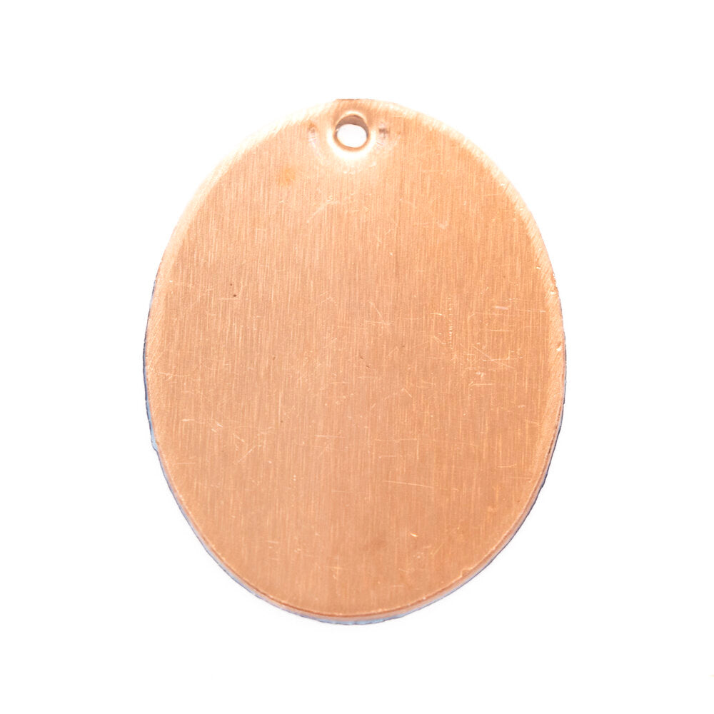 CB123 Oval 19x25 mm Copper Pendant 10 Pack