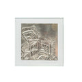 Glass Coaster 100 x 100mm Square Silver