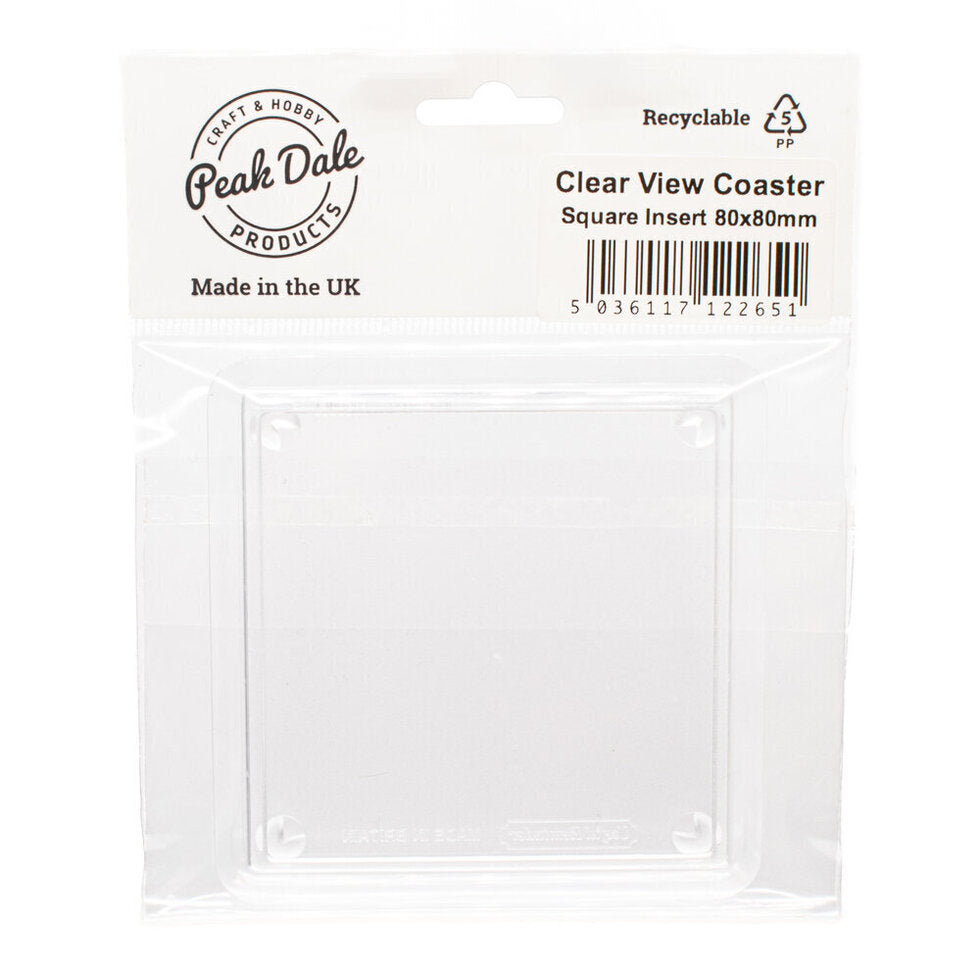 Clear View Coaster 80mm Square