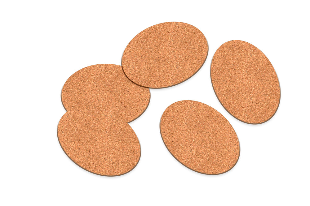 Cork Mat 175x125mm Oval Pack 5