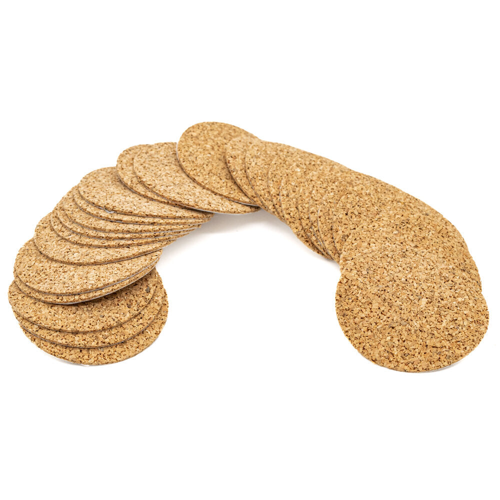 Cork Discs SELF ADHESIVE 50mm Pack of 24