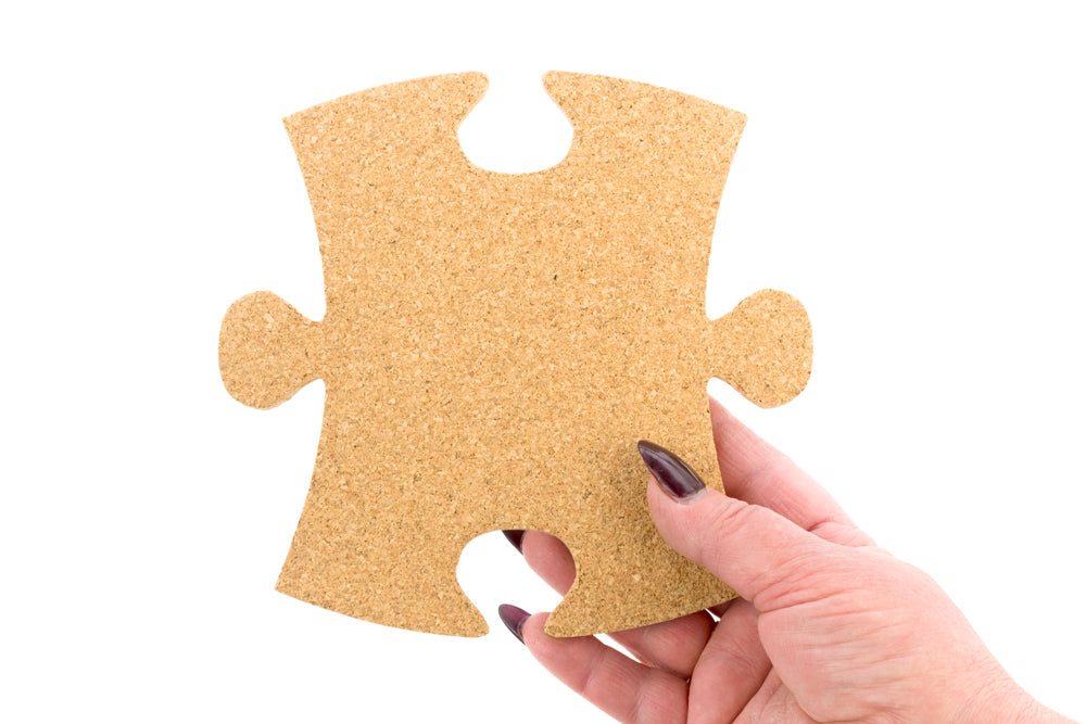 Cork Jigsaw Pieces 17cm Pack of 9