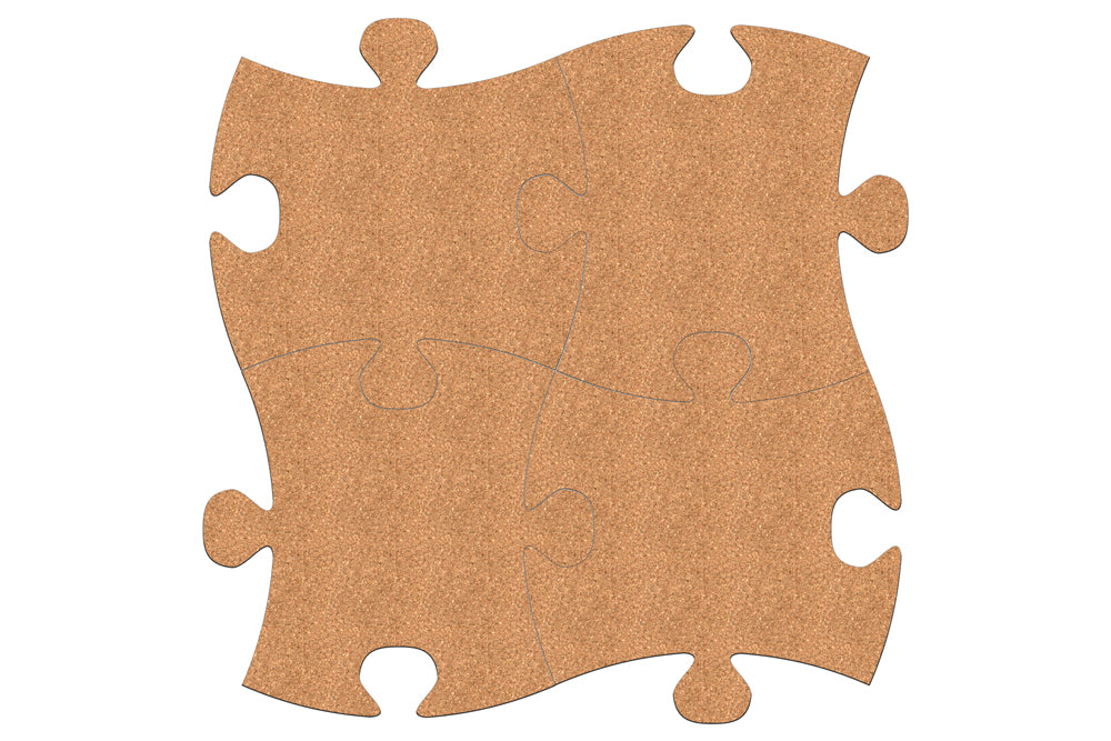 Cork Jigsaw Pieces 17cm Pack of 4