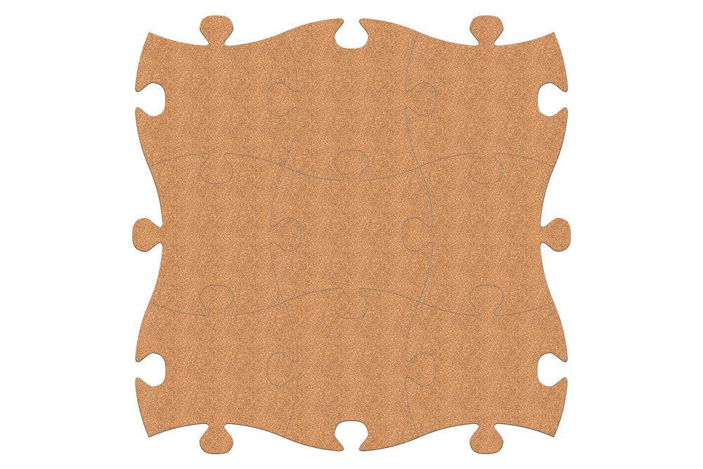 Cork Jigsaw Pieces 17cm Pack of 9