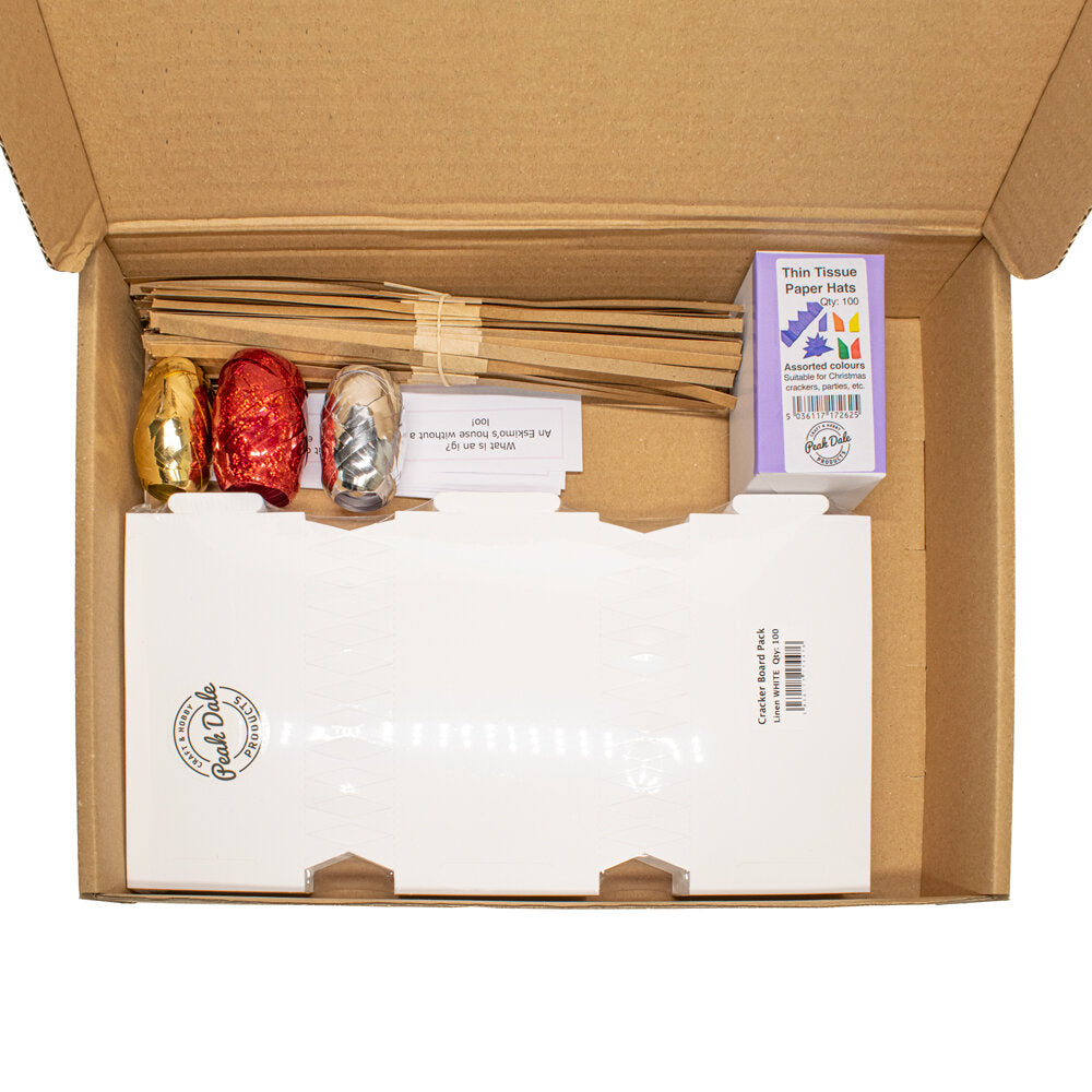 Cracker Kit WHITE Linen Card makes 100