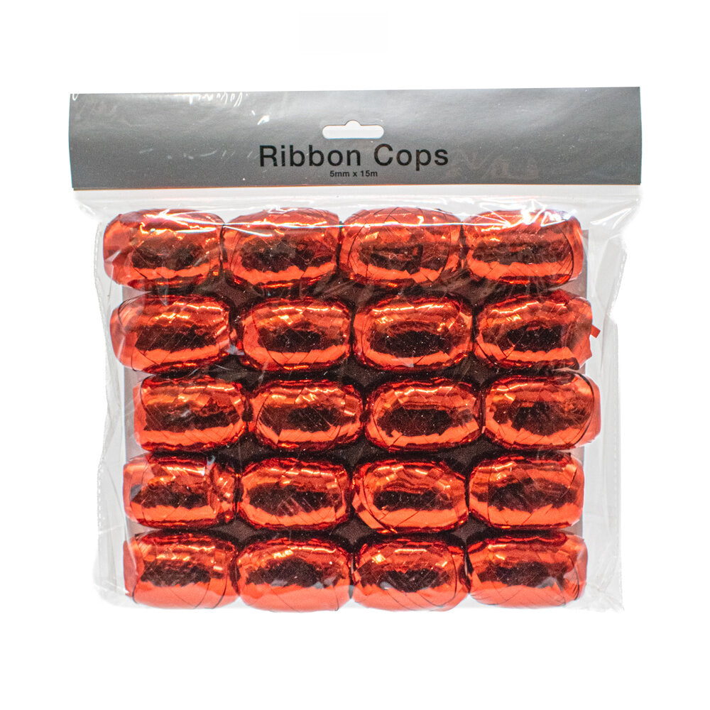 Curling Ribbon Cops RED Pack of 20