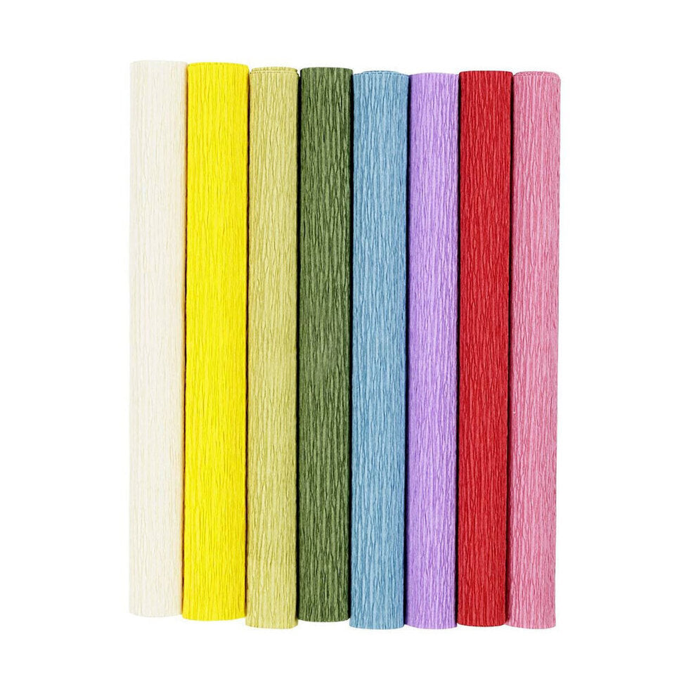 Crepe Paper 180% Stretch 25x60cm Standard 8 rolls