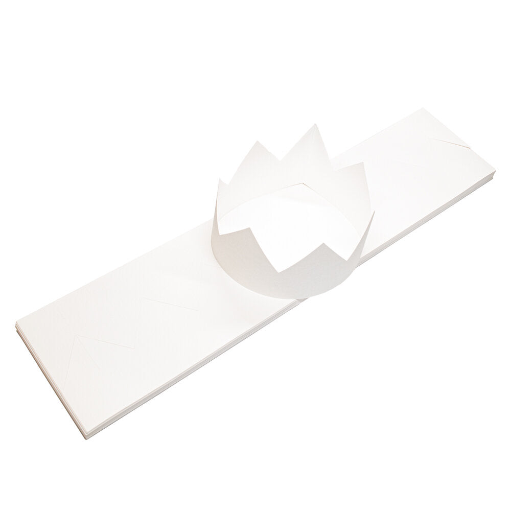 Crown Party Hat White Pack of 50